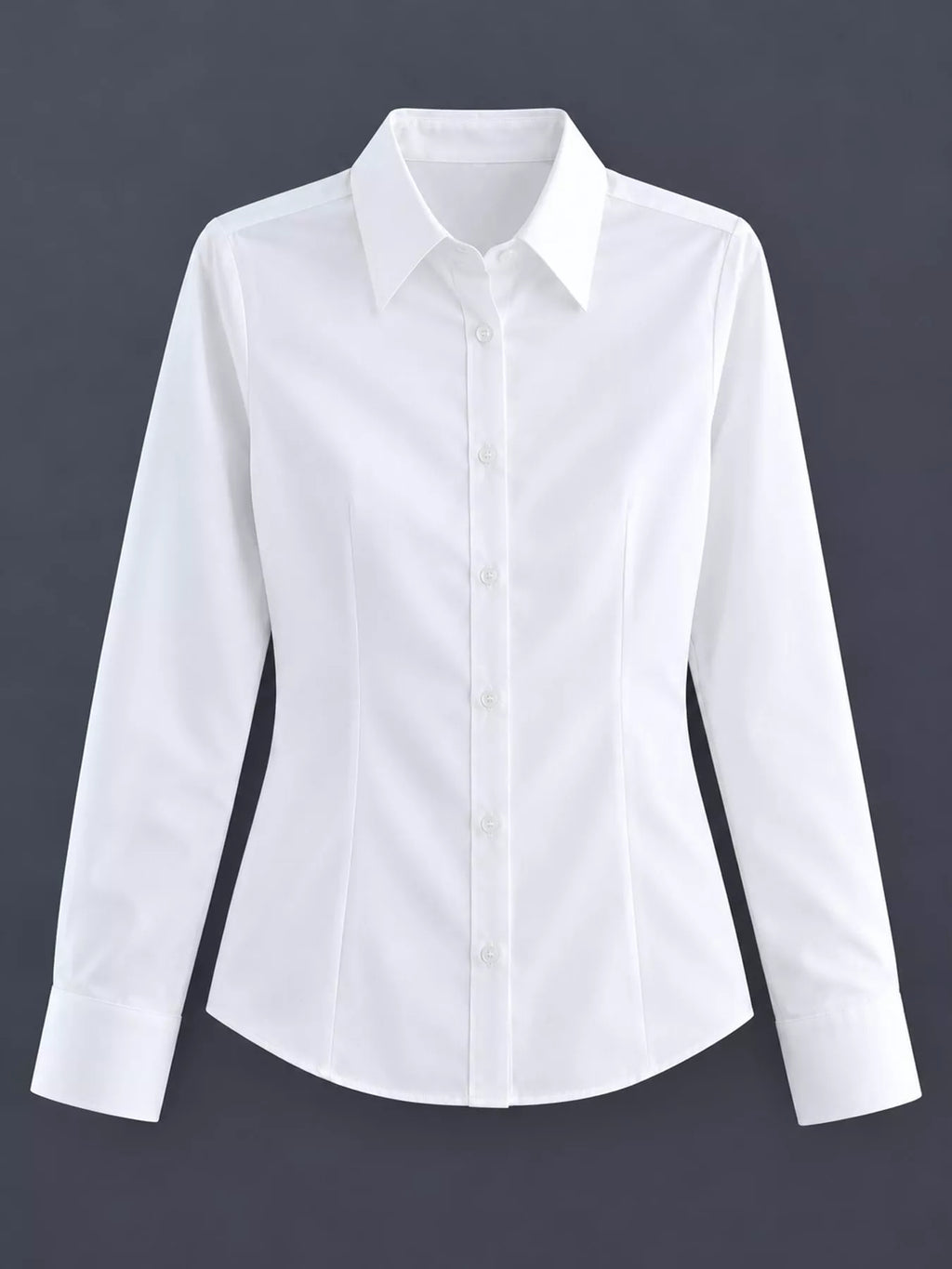 Full Size Classic Slim-Fit Button-Down Shirt Plus Size