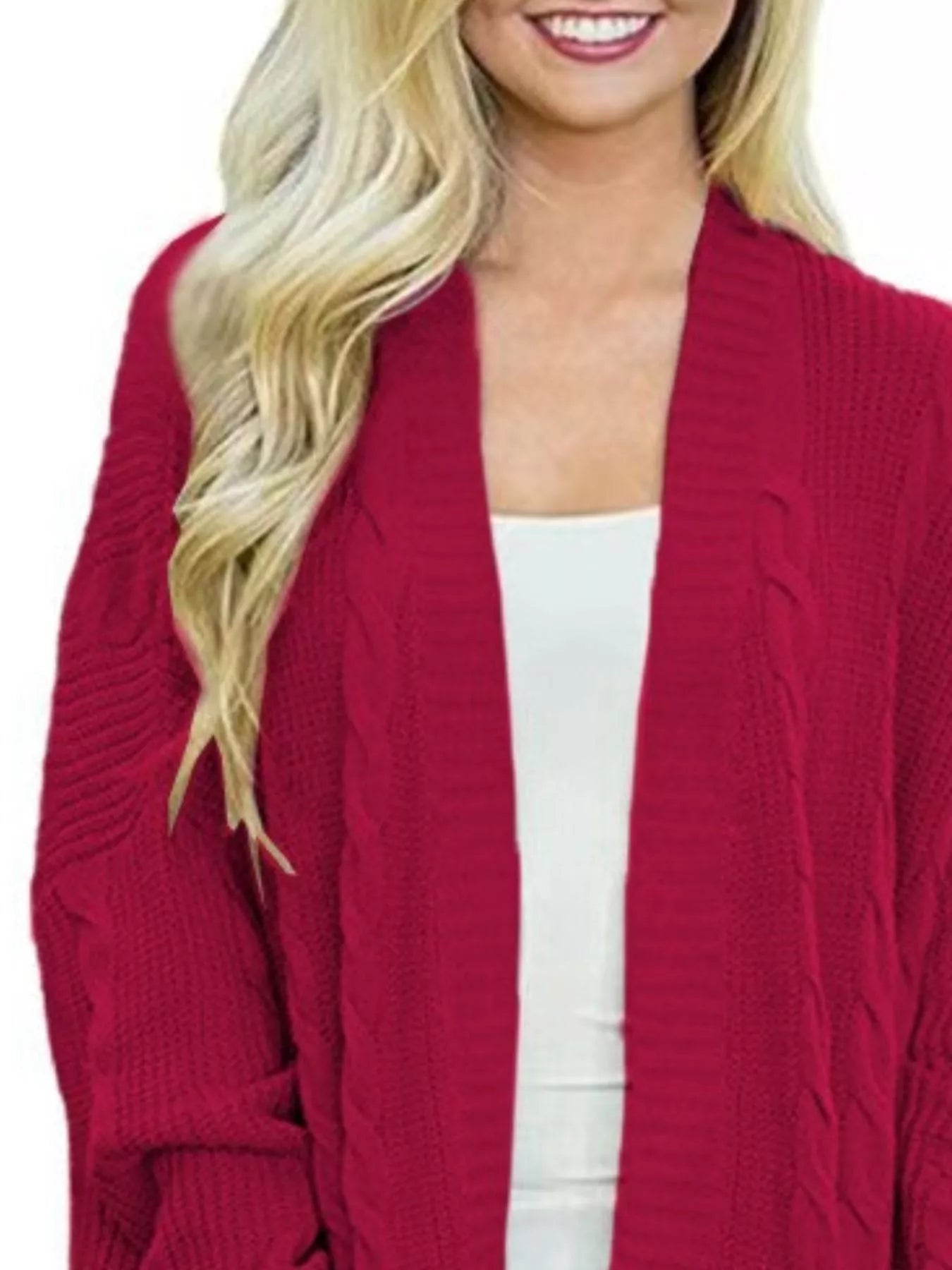 Chunky Knit Open Front Cardigan