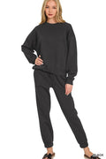 Fleece Long Sleeve Pullover and Jogger Set