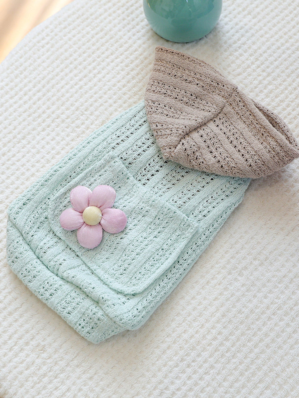 Flower Knitted Pet Hoodie