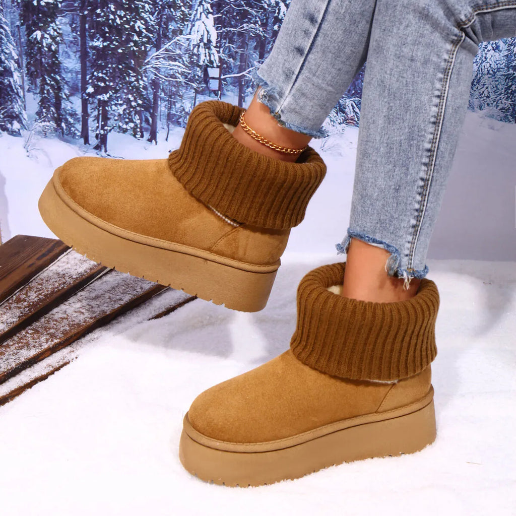 Round Toe Platform Boots