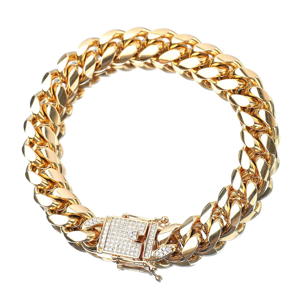 12mm Stainless Steel Titanium Mens Bracelet