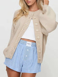 Chunky Knit Button-Up Cardigan