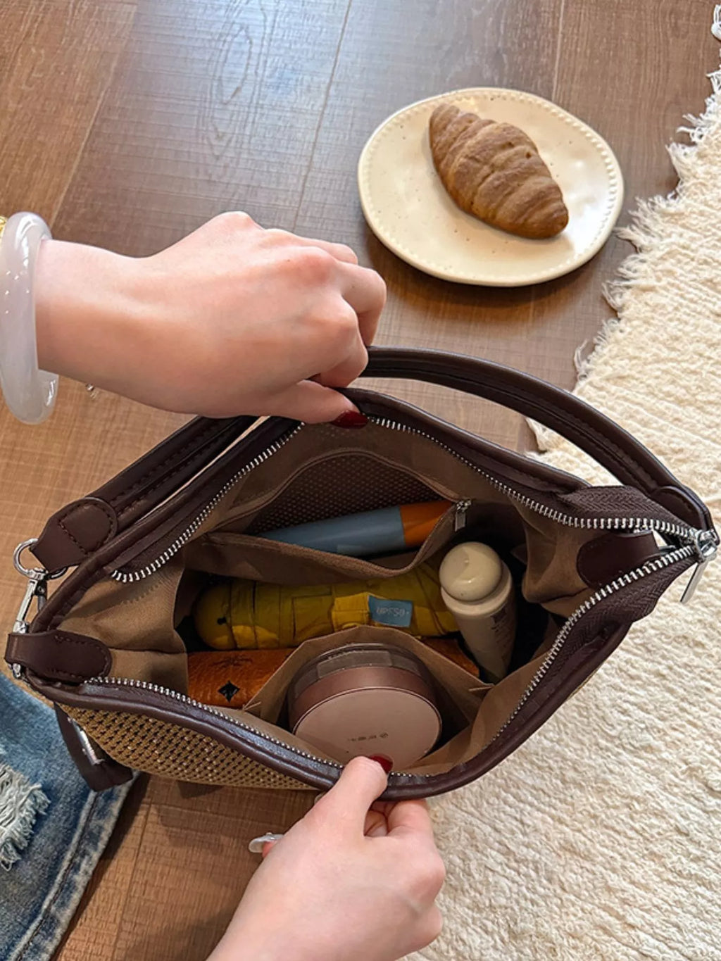 Woven Straw Crossbody Bag