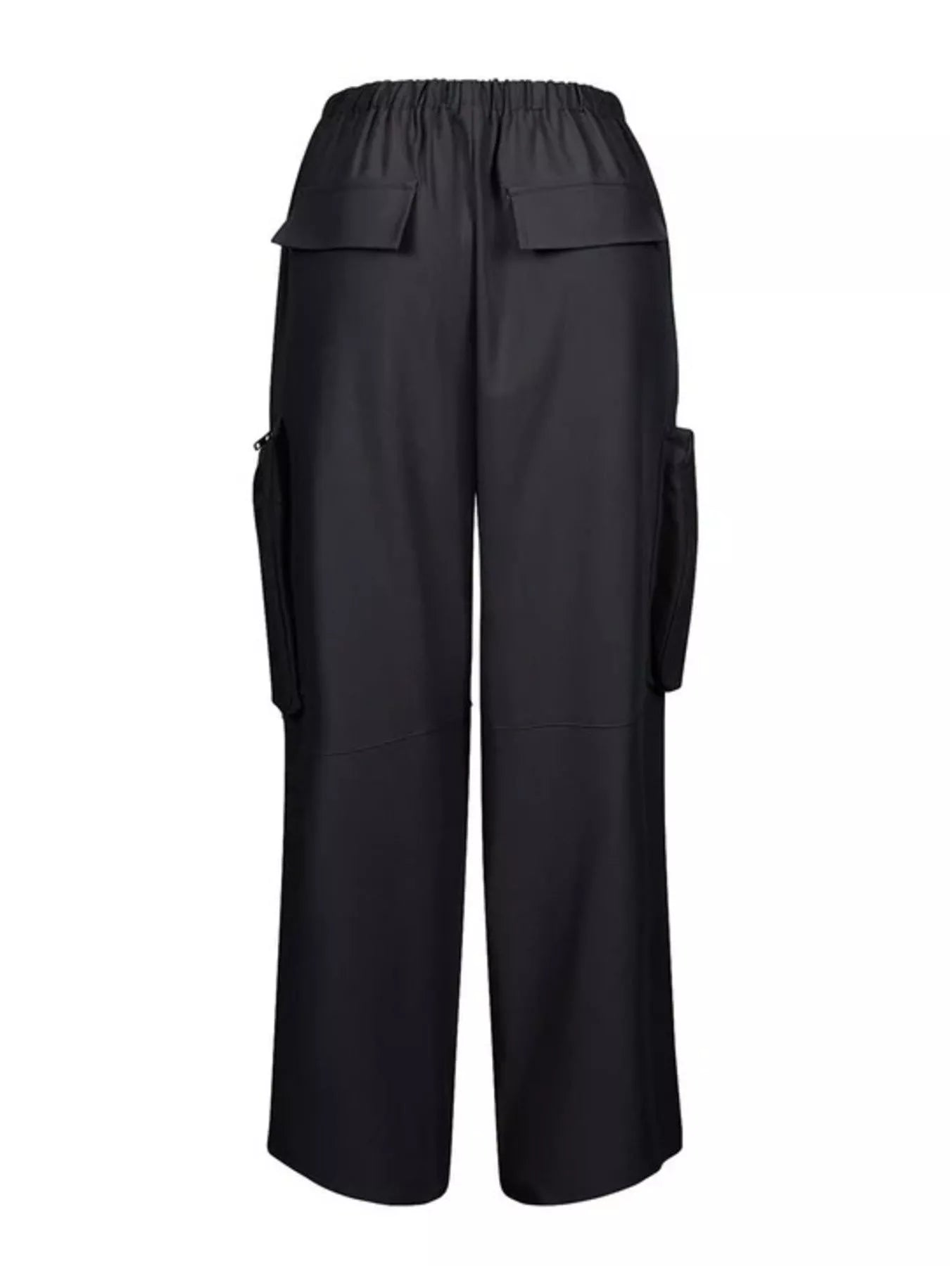 Drawstring Cargo Pants with Zipper Accents