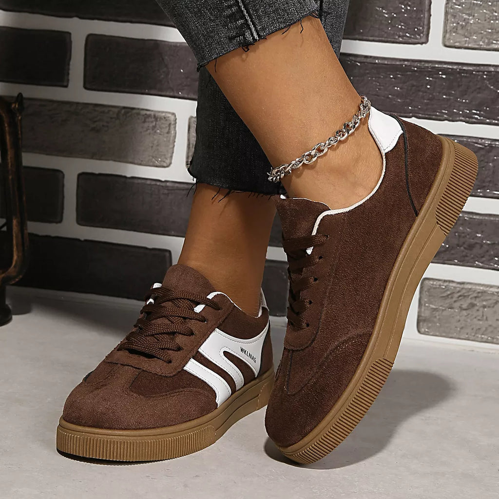 Round Toe Lace Up Sneakers