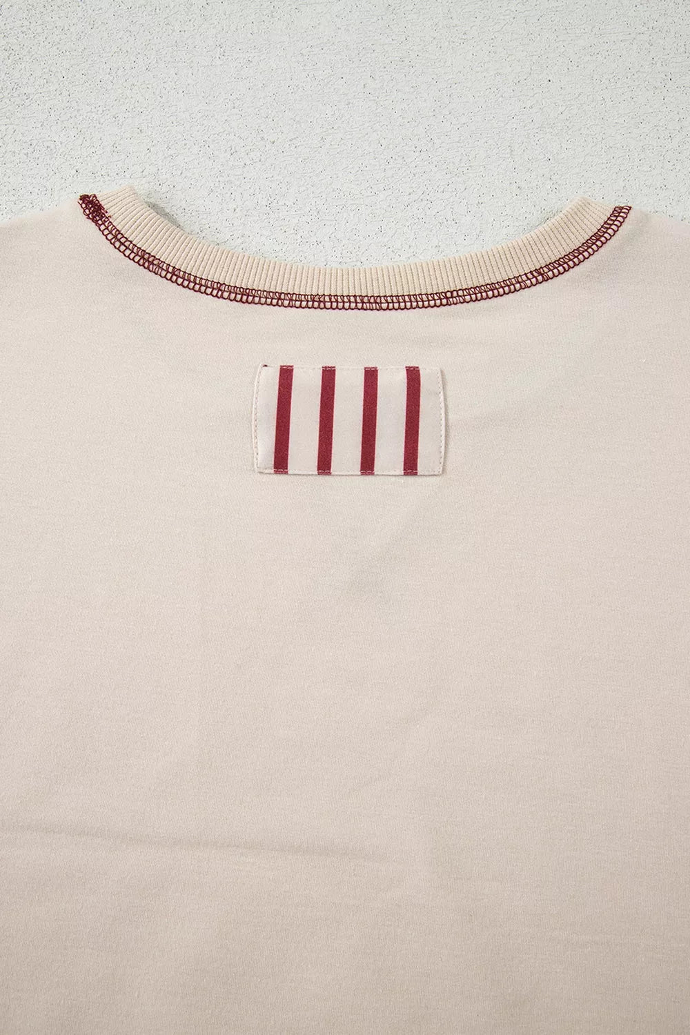 Slit Striped Long Sleeve Sweatshirt