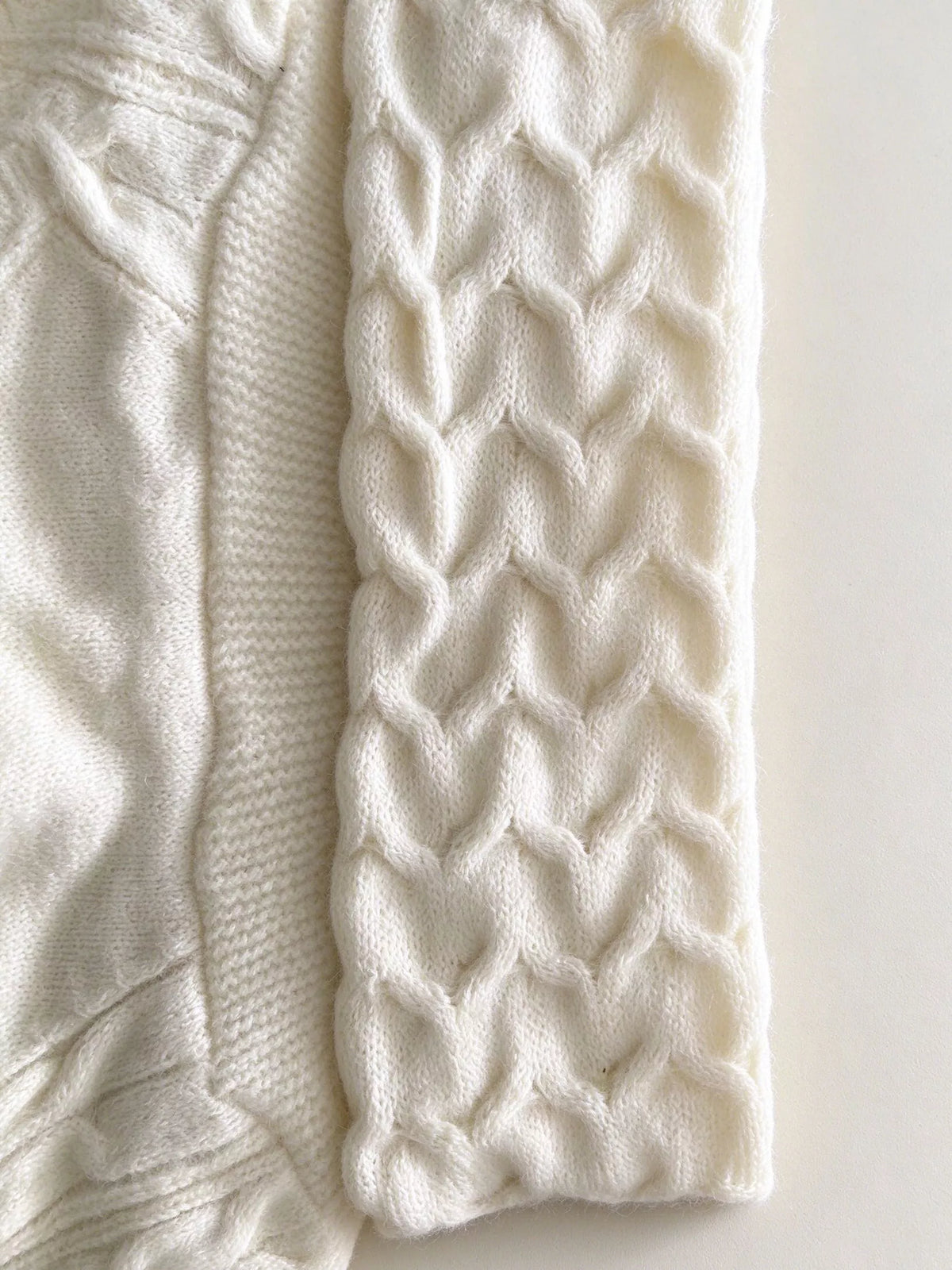 Cable-Knit Turtleneck Long Sleeve Sweater