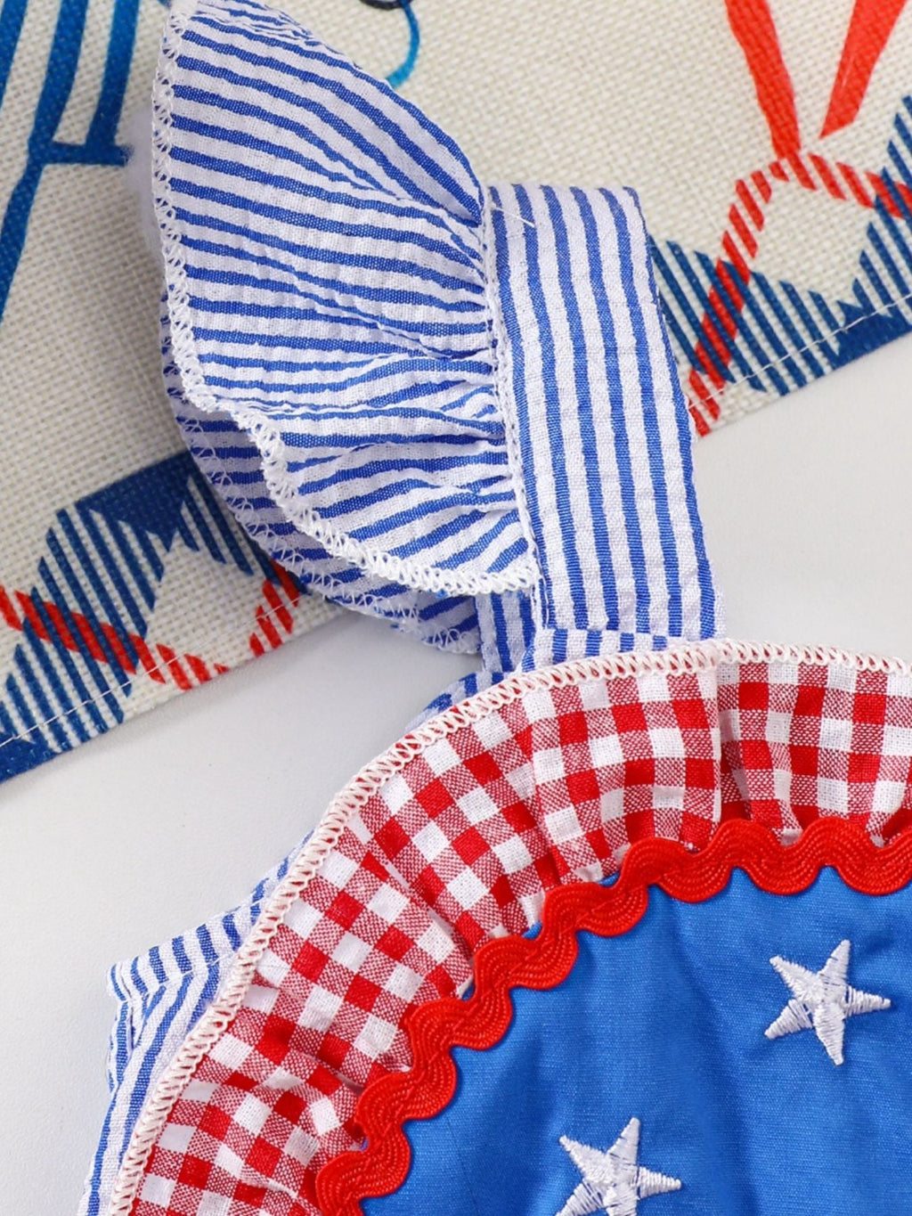 Children's Patriotic Star-Spangled Ruffle Dress