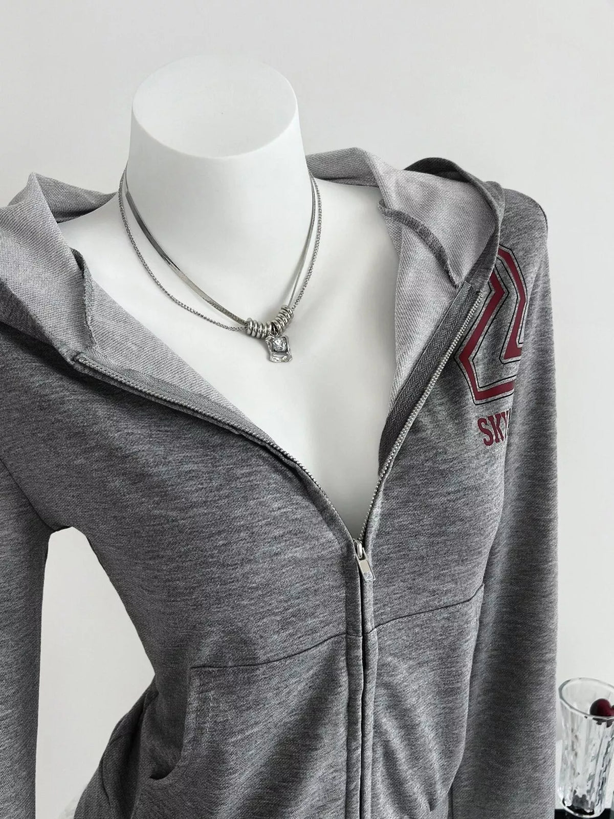 Slim-Fit Zip-Up Hoodie