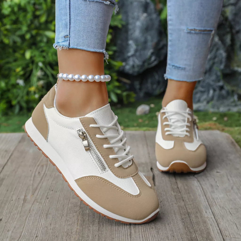 Round Toe Lace Up Sneakers