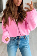 Zip-up One Piece Long Sleeve Hoodie