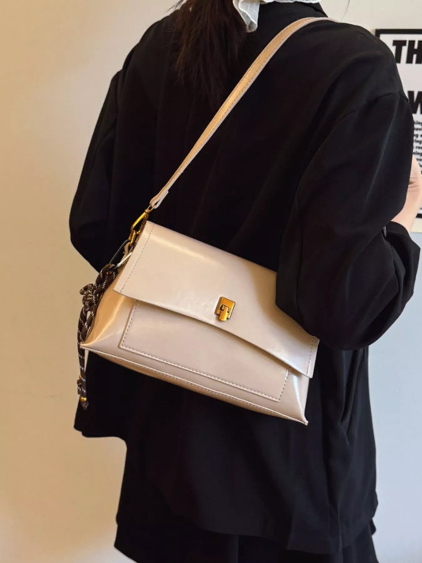Leather Flap Shoulder Bag