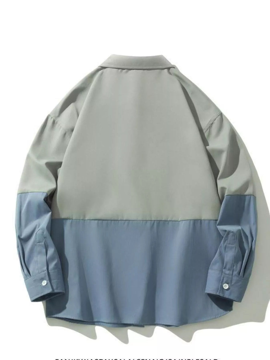 Men's Plus Size Two-Tone Casual Button-Down Shirt
