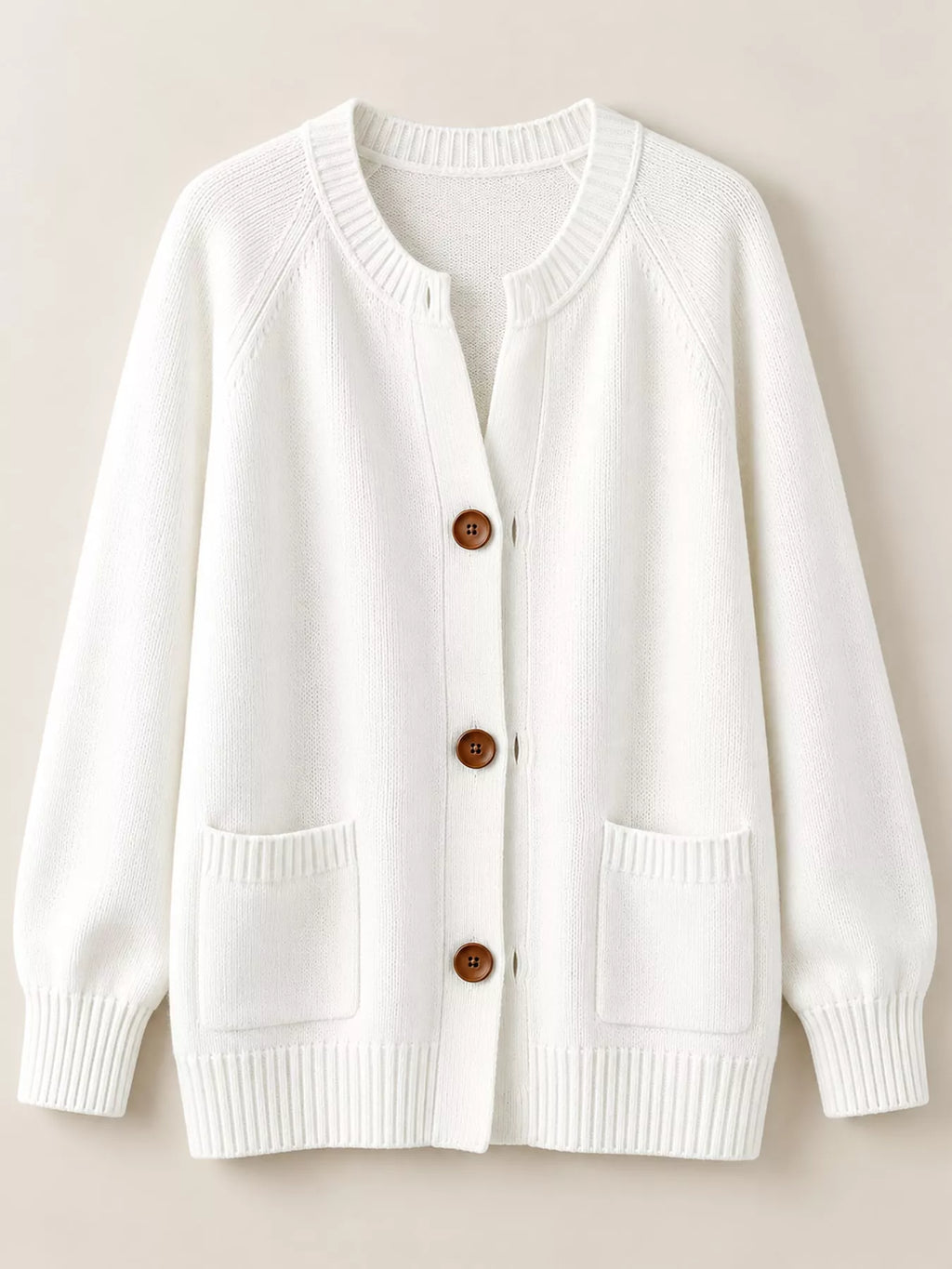 Full Size Button-Down Knit Cardigan Plus Size
