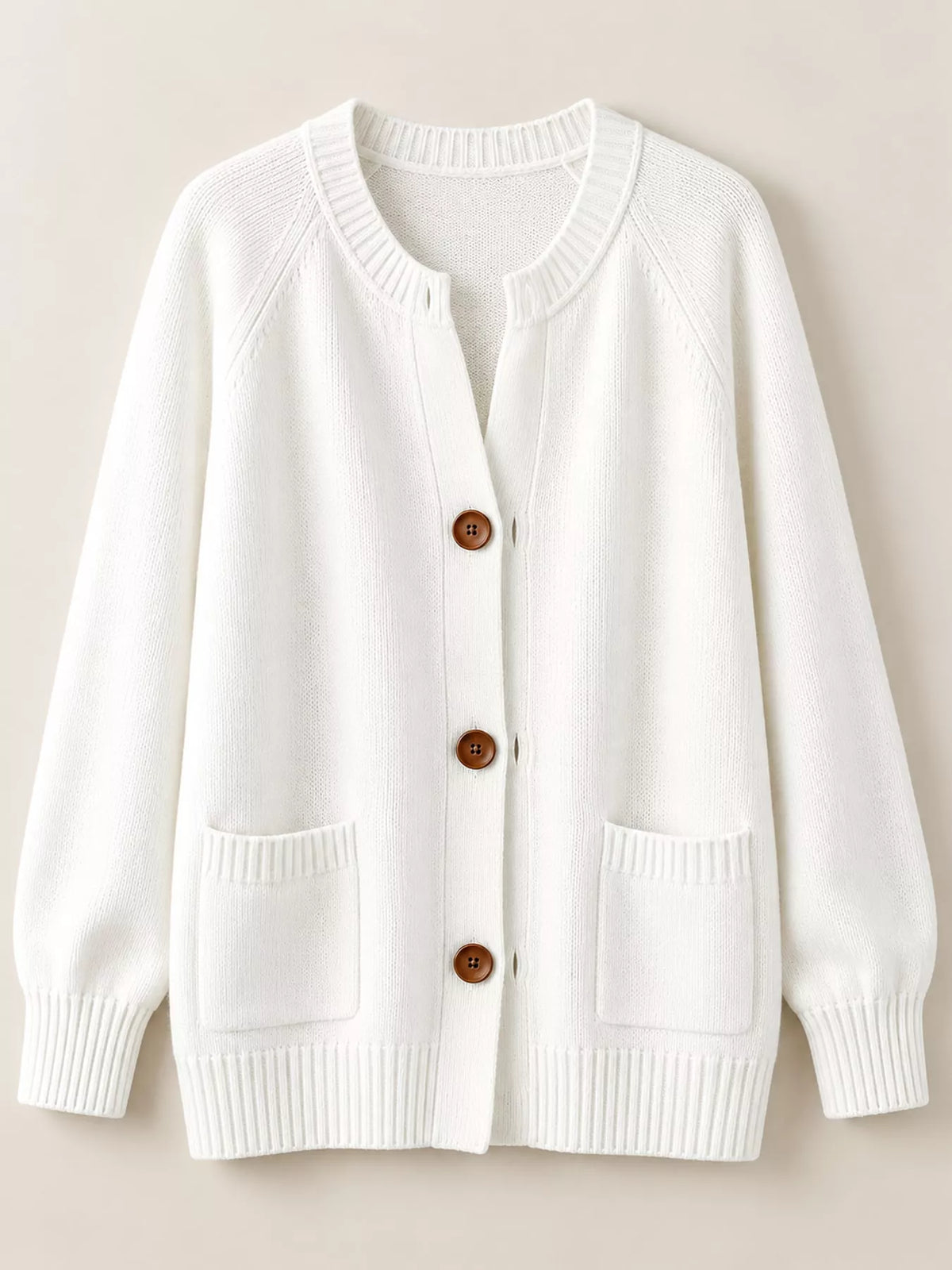 Full Size Button-Down Knit Cardigan Plus Size