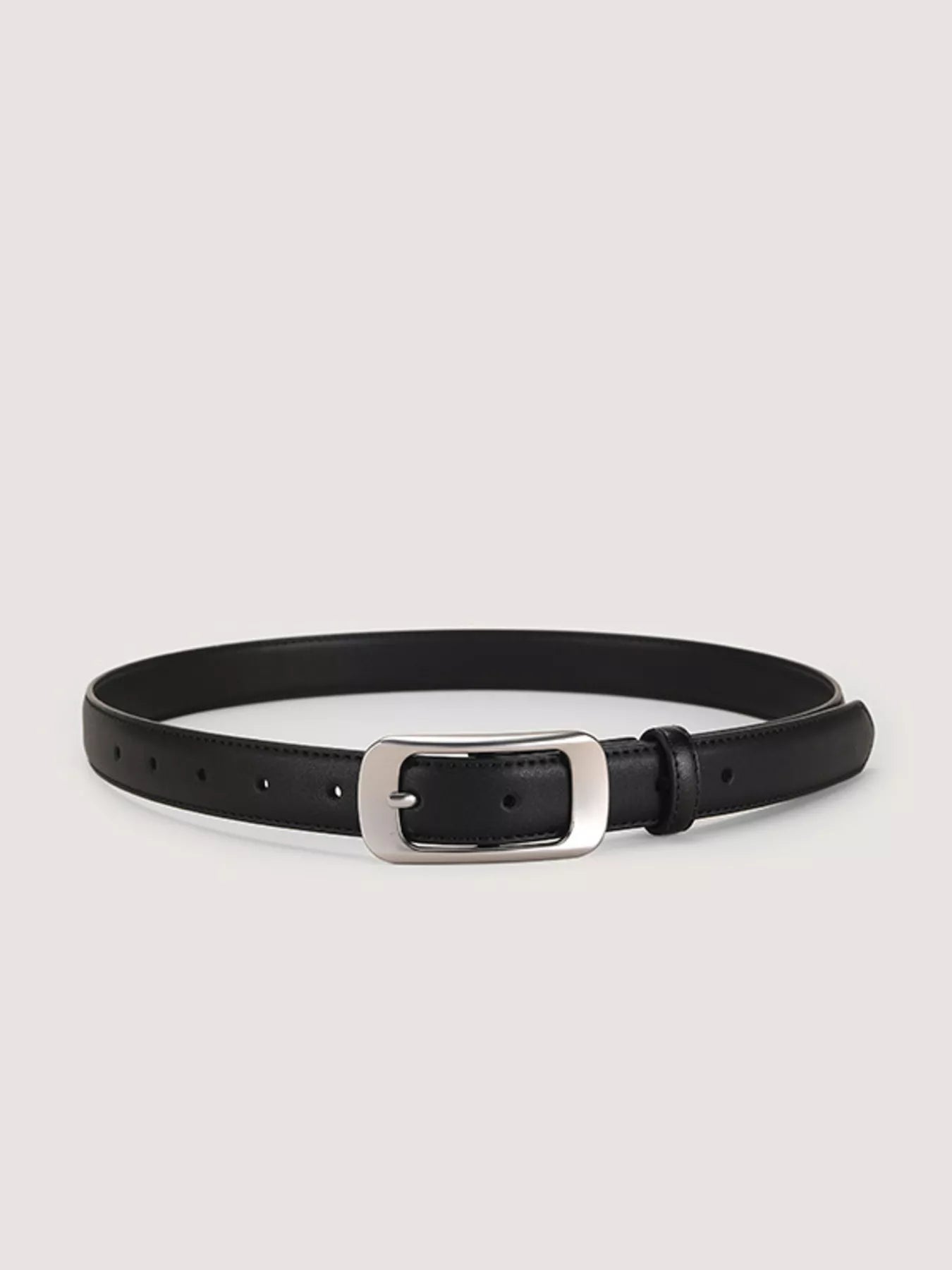 Classic Silver Buckle Belt