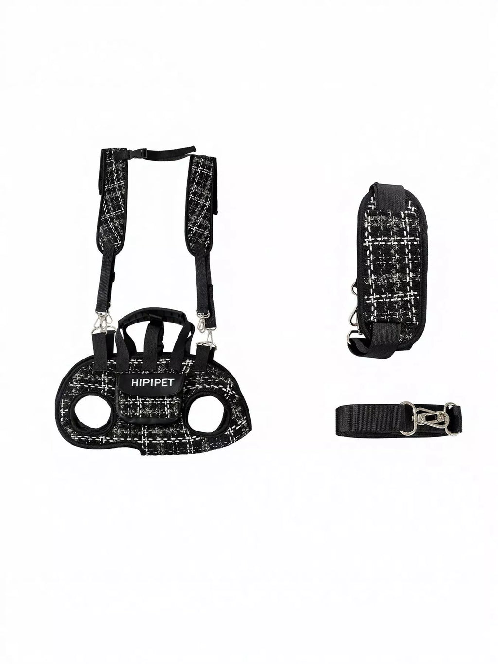 Plaid Pet Harness and Leash Set