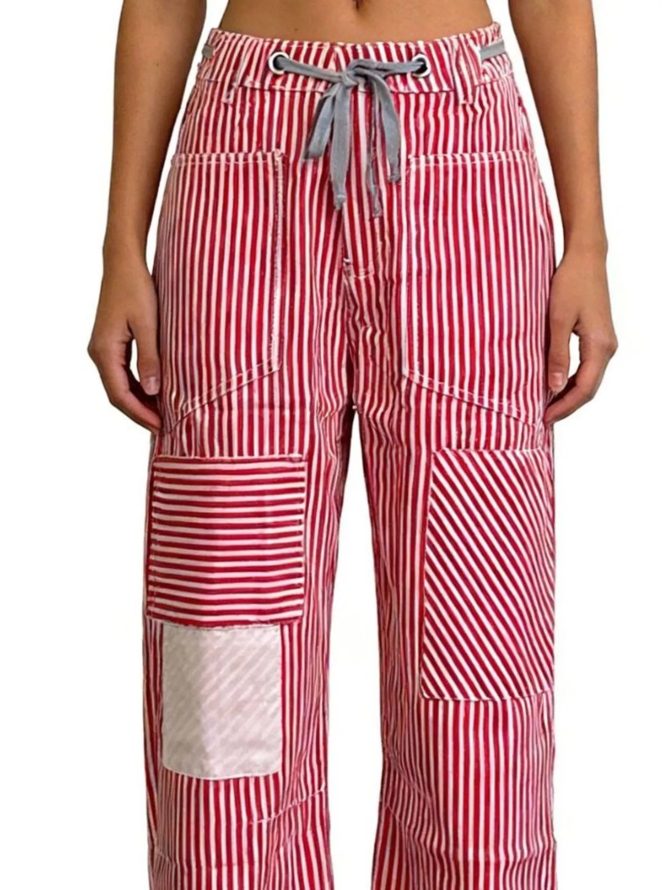 Striped Wide-Leg Pants