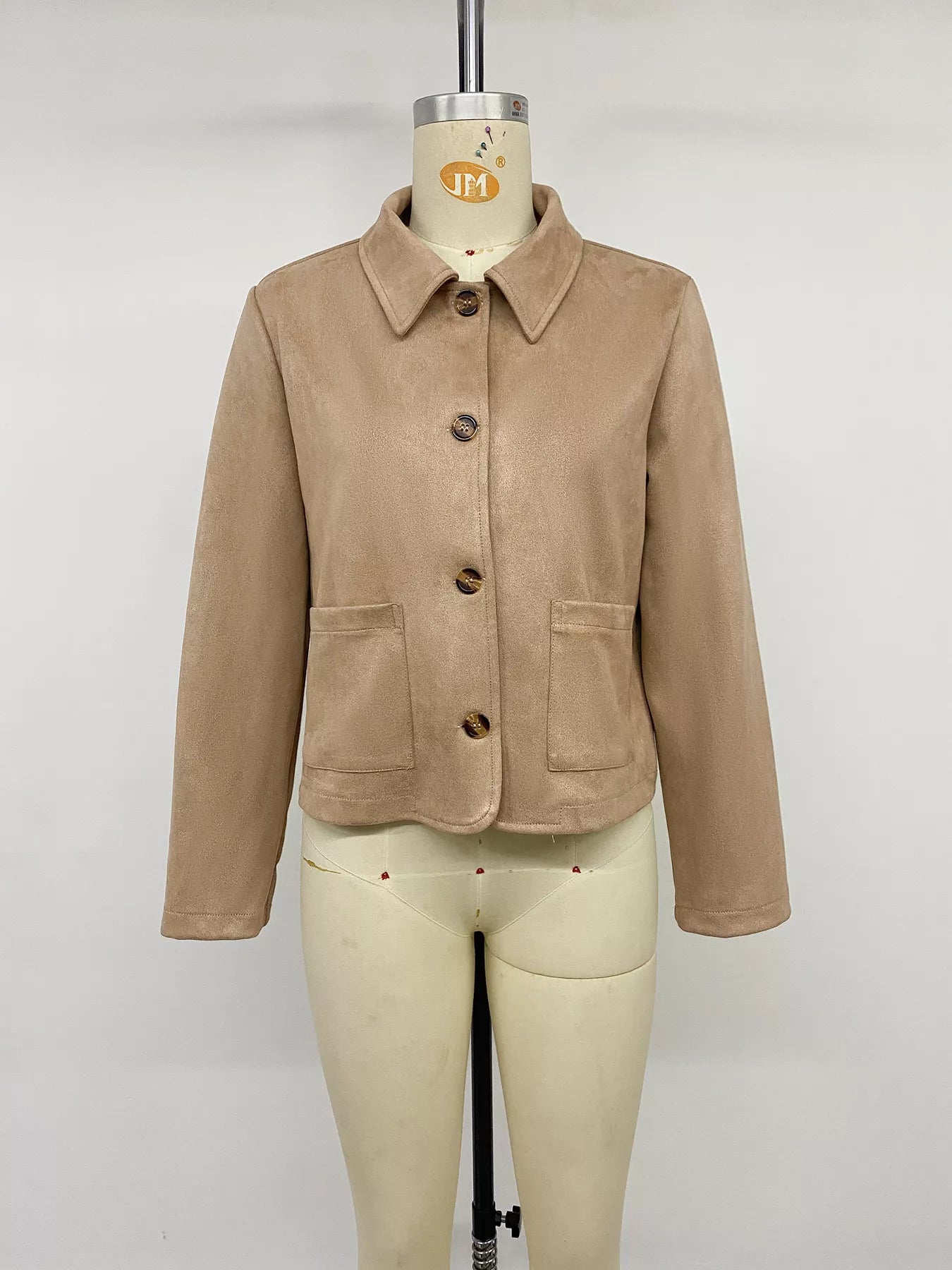 Collared Neck Button Up Jacket