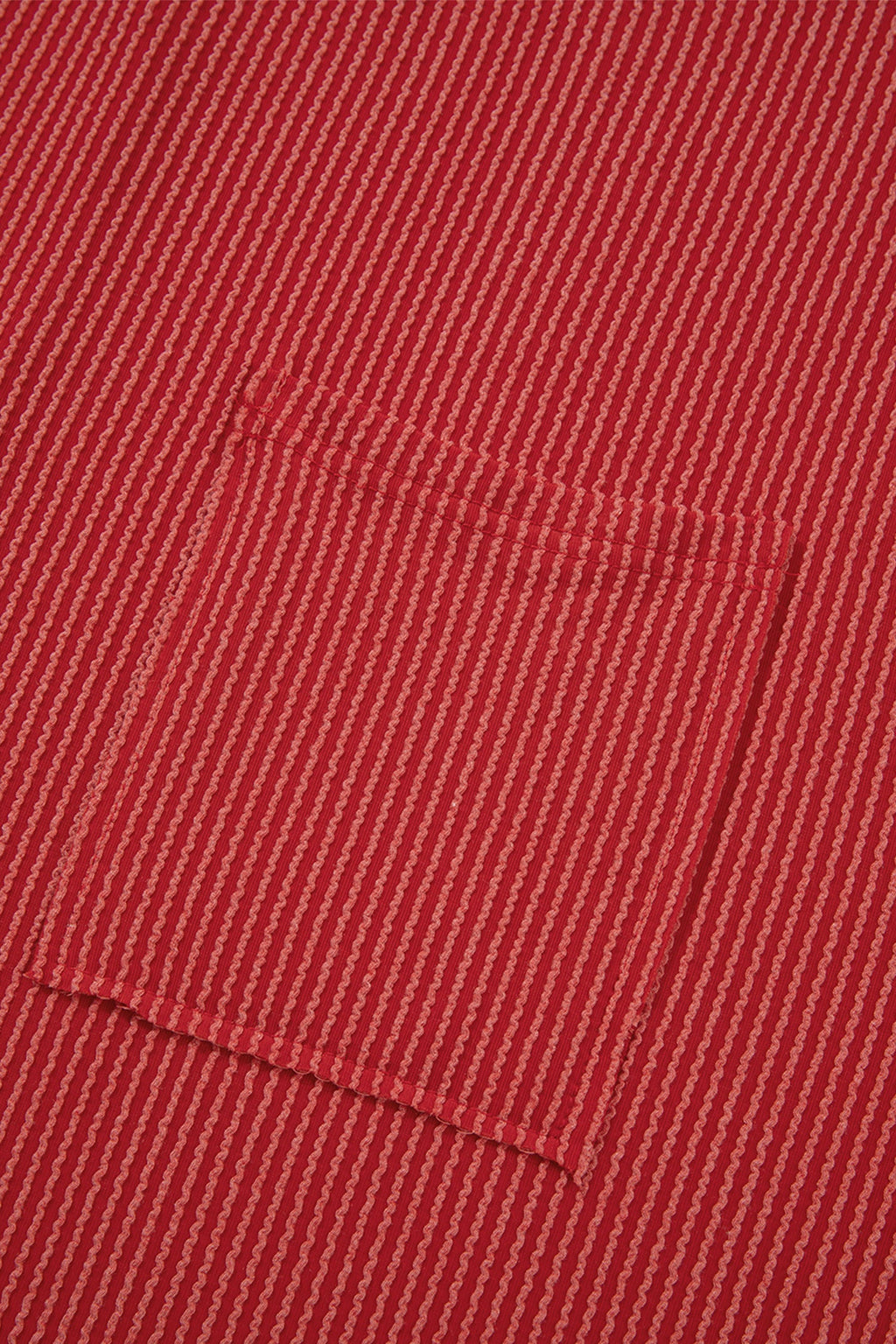 Fiery Red Twist Ribbed Tunic Round Neck Bracelet Sleeve Plus Size Blouse