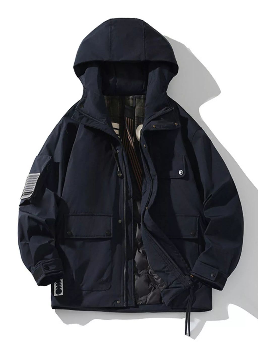 Men's Plus Size Zip Up Hooded Jacket