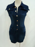 Sexy Slim Denim Dress Hip Nightclub Dress