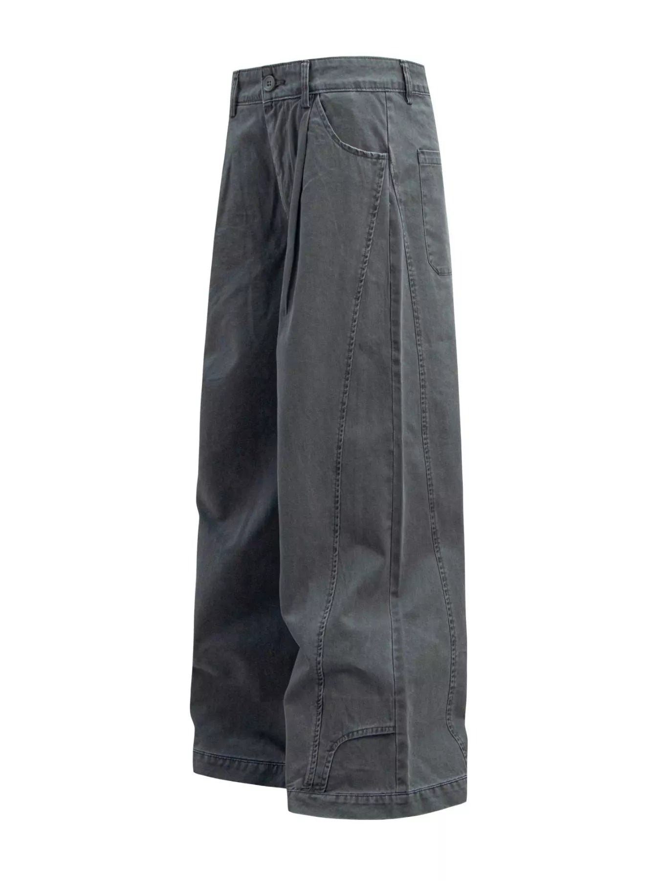 Men's Wide Leg Pleated Pants
