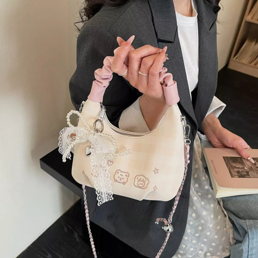 Ruched Handle Crossbody Bag