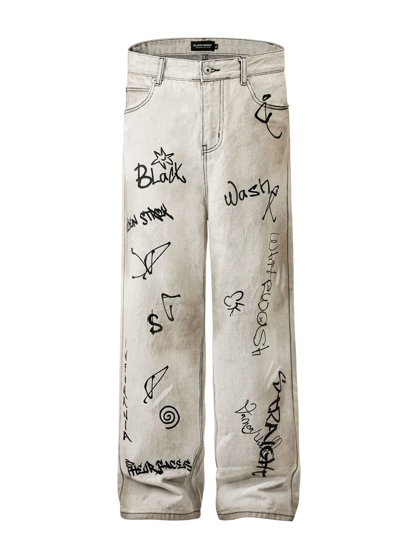 Men's Graffiti Art Loose Fit Jeans
