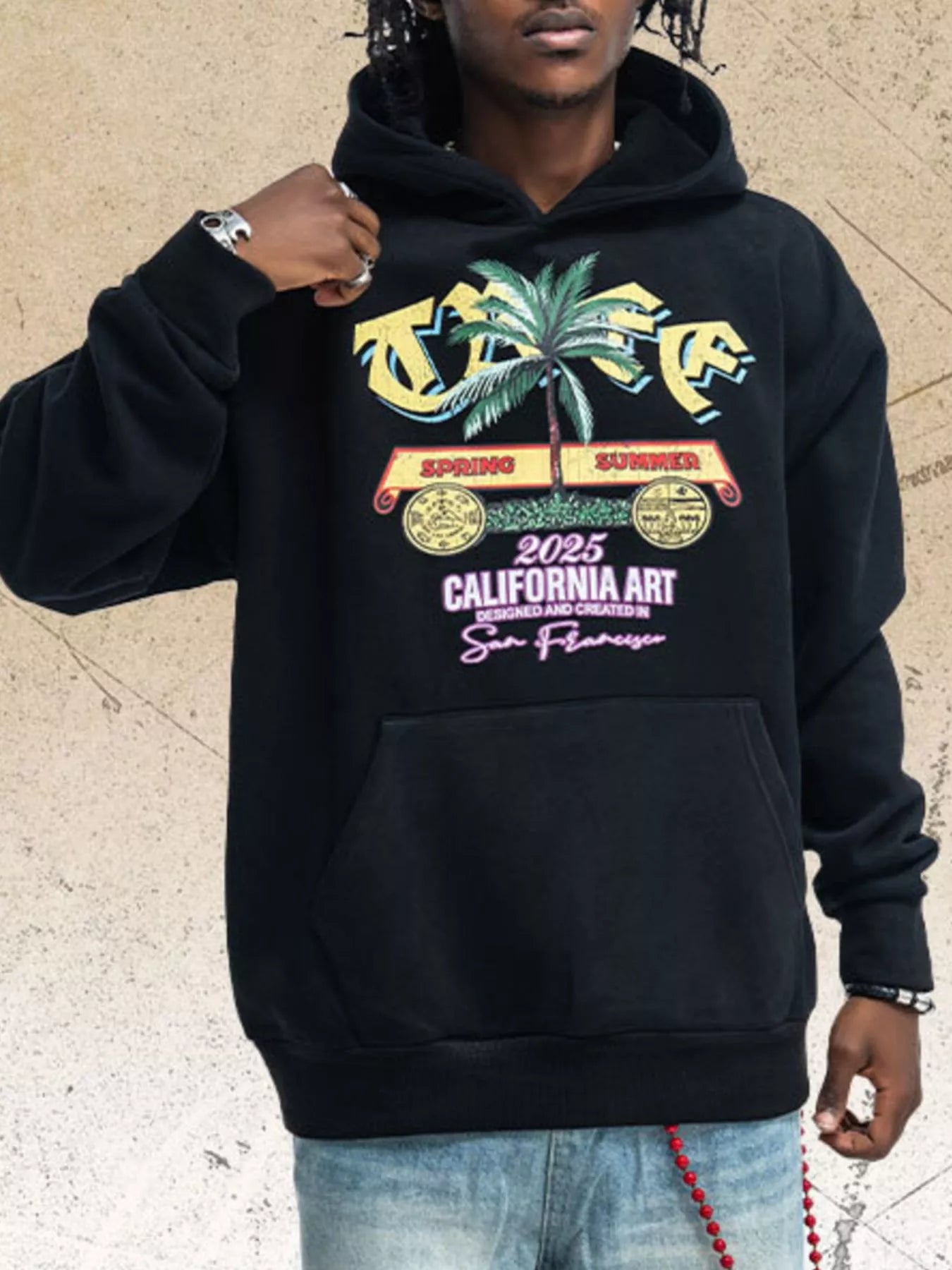 Men's Graphic Kangaroo Pocket Hoodie