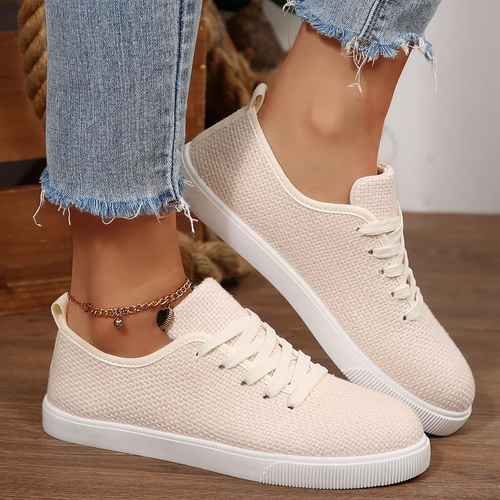 Round Toe Lace Up Sneakers