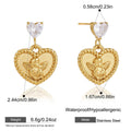 Angel Heart Zircon Drop Earrings