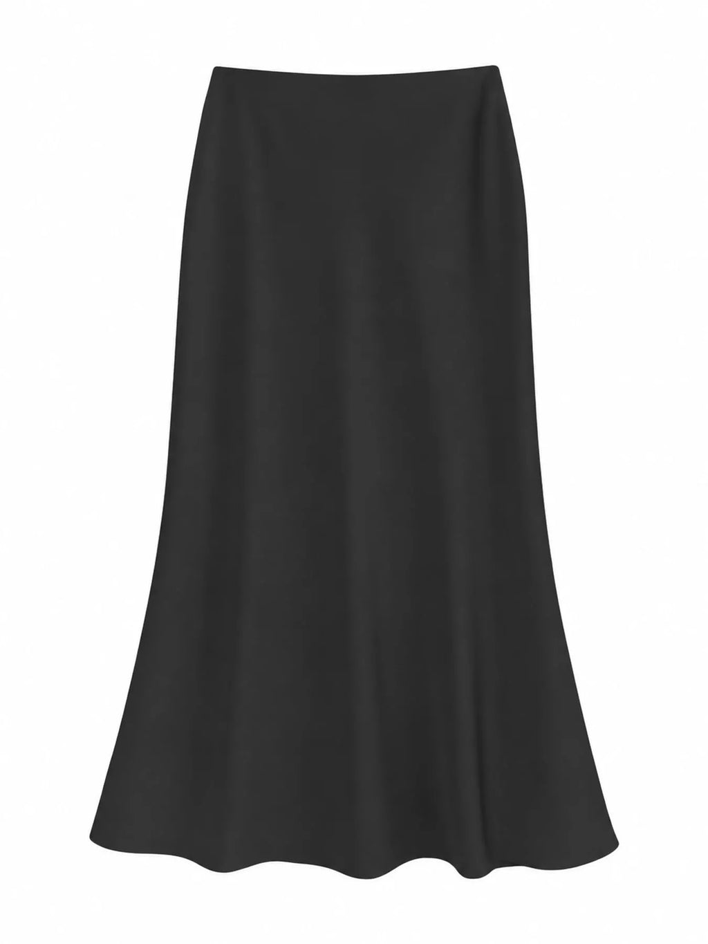 Full Size High-Waisted Satin Midi Skirt Plus Size