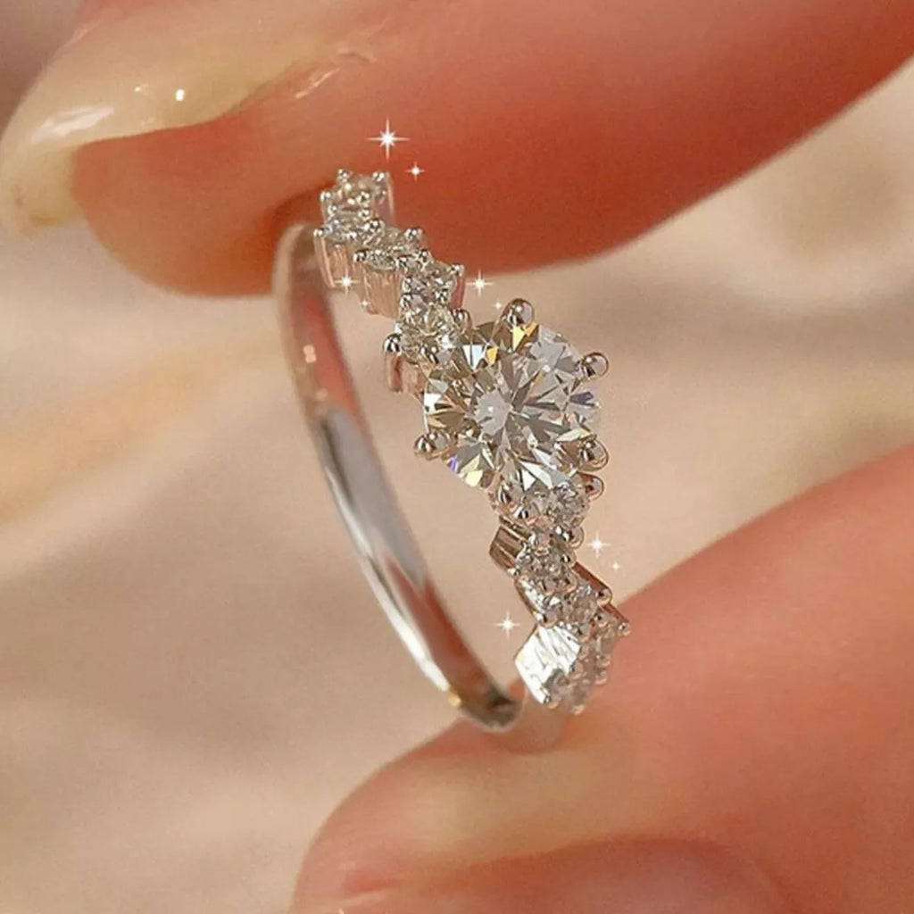 1 Carat 925 Sterling Silver Moissanite Ring