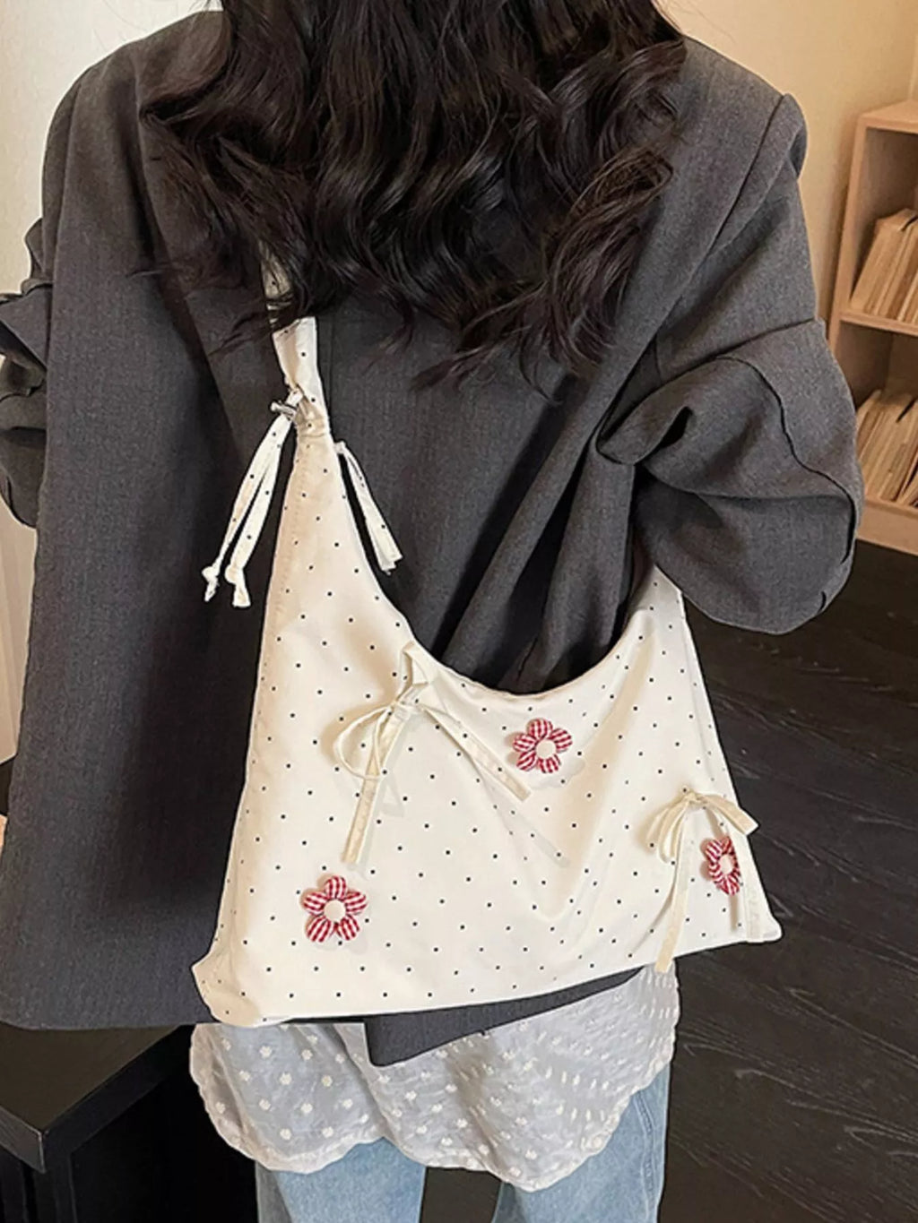 Floral Embellished Shoulder Bag