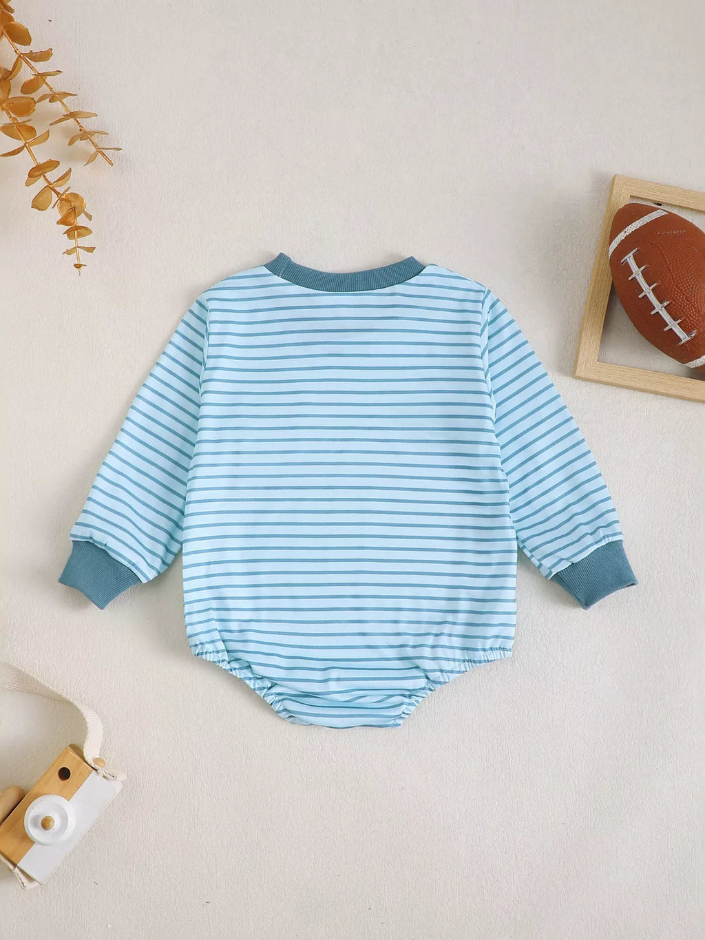 Children's Striped Long-Sleeve One-Piece