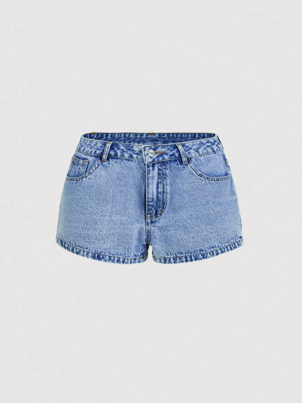 Cherry Embroidered Denim Shorts