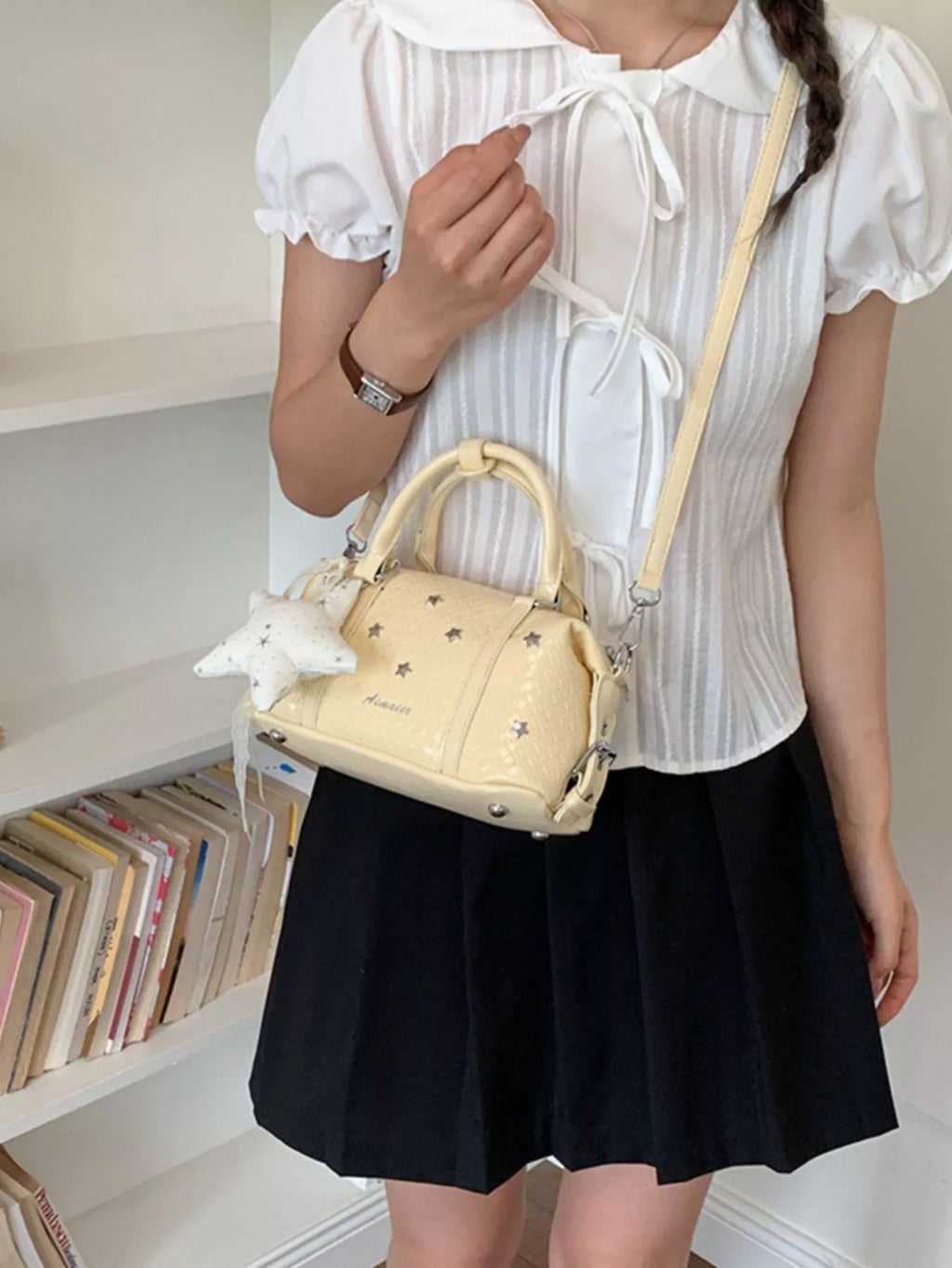 Star-Embellished Crossbody Bag