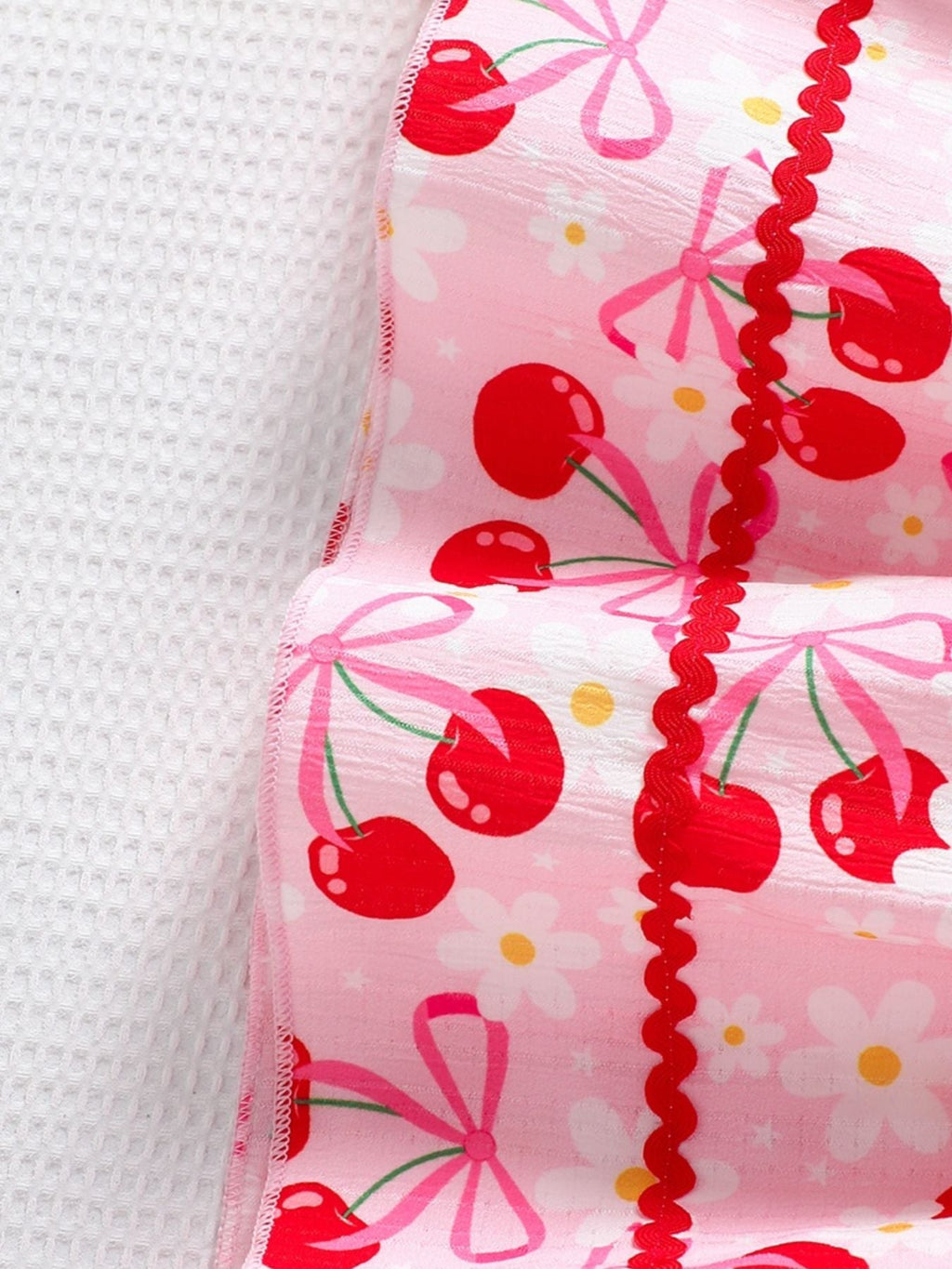 Children's Cherry Print Smocked Dress