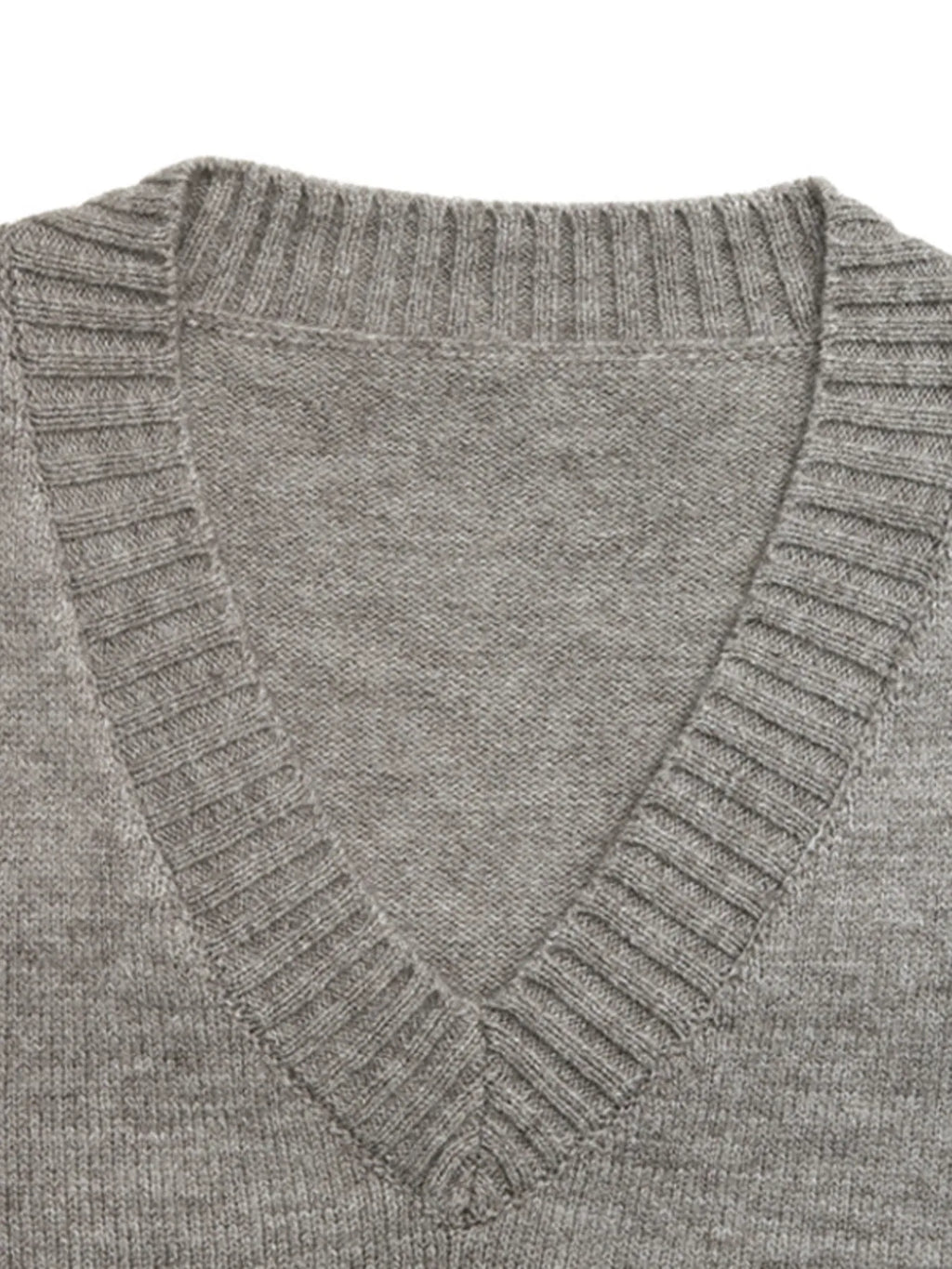 V-Neck Vest and Skirt Knit Set