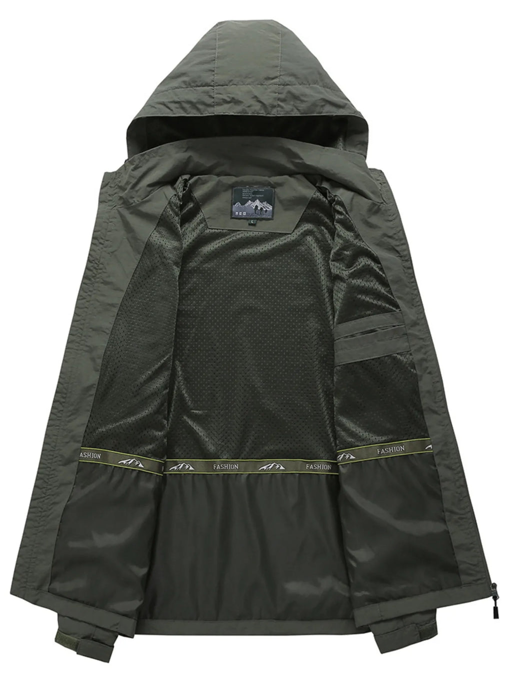 Men's Plus Size Lightweight Hooded Windproof Outdoor Jacket