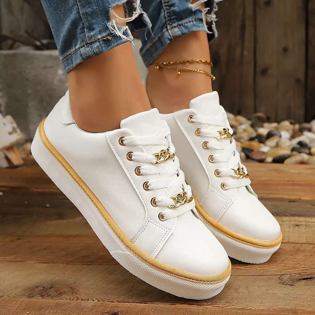 Round Toe Platform Sneakers