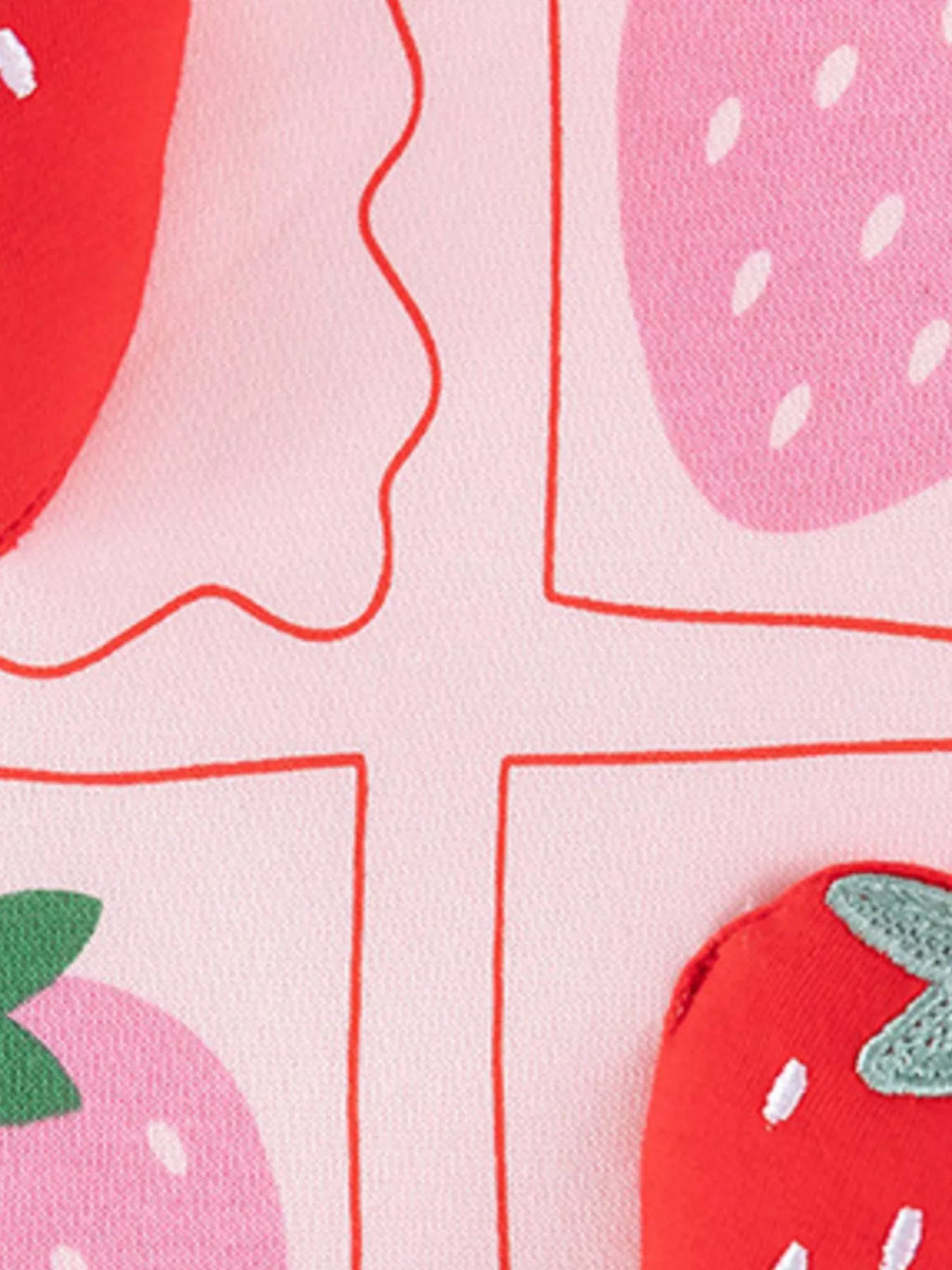 Children's Strawberry Graphic Sweatshirt and Gingham Pants Set