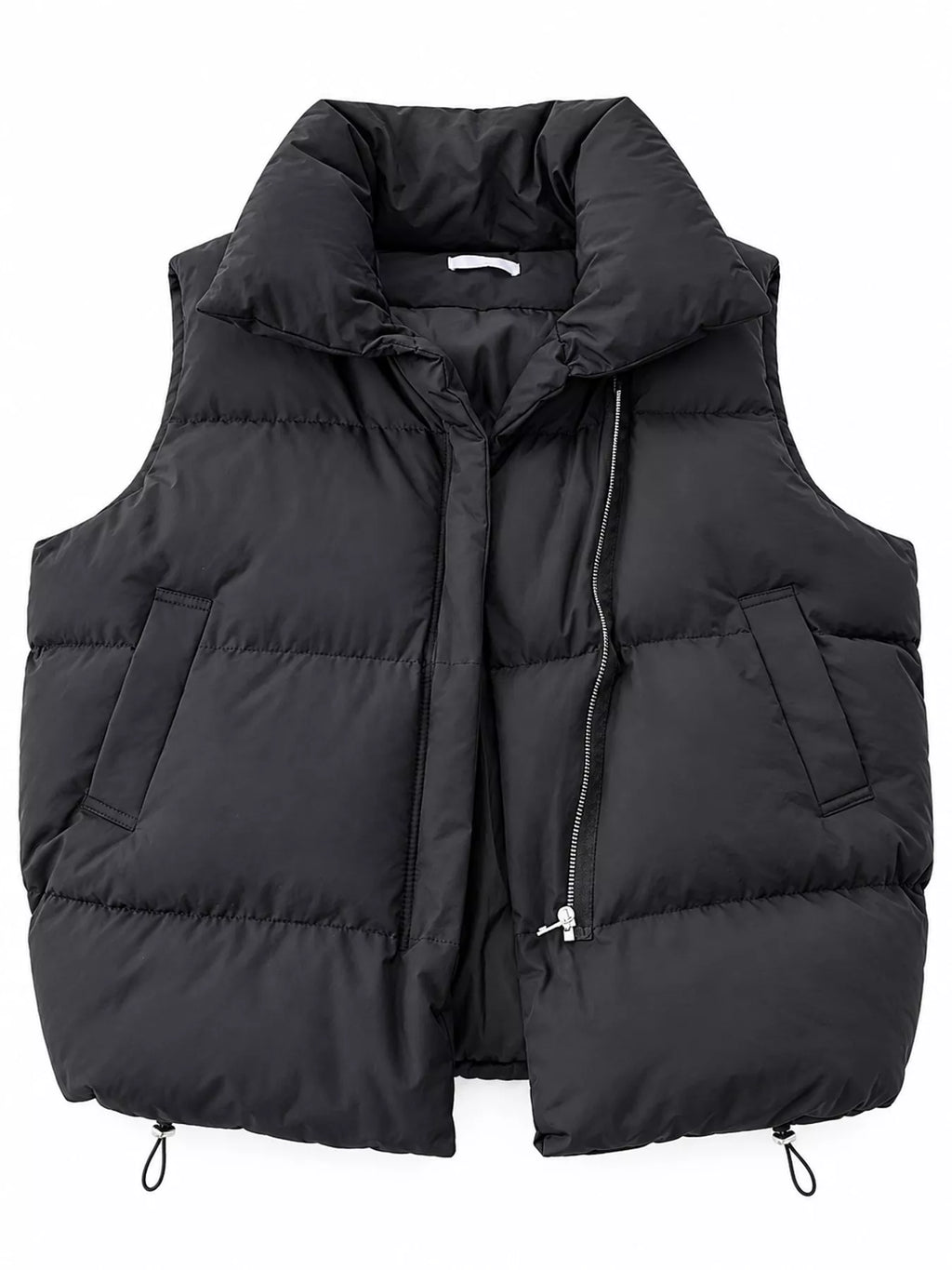 Stand-Up Collar Puffer Vest Coat