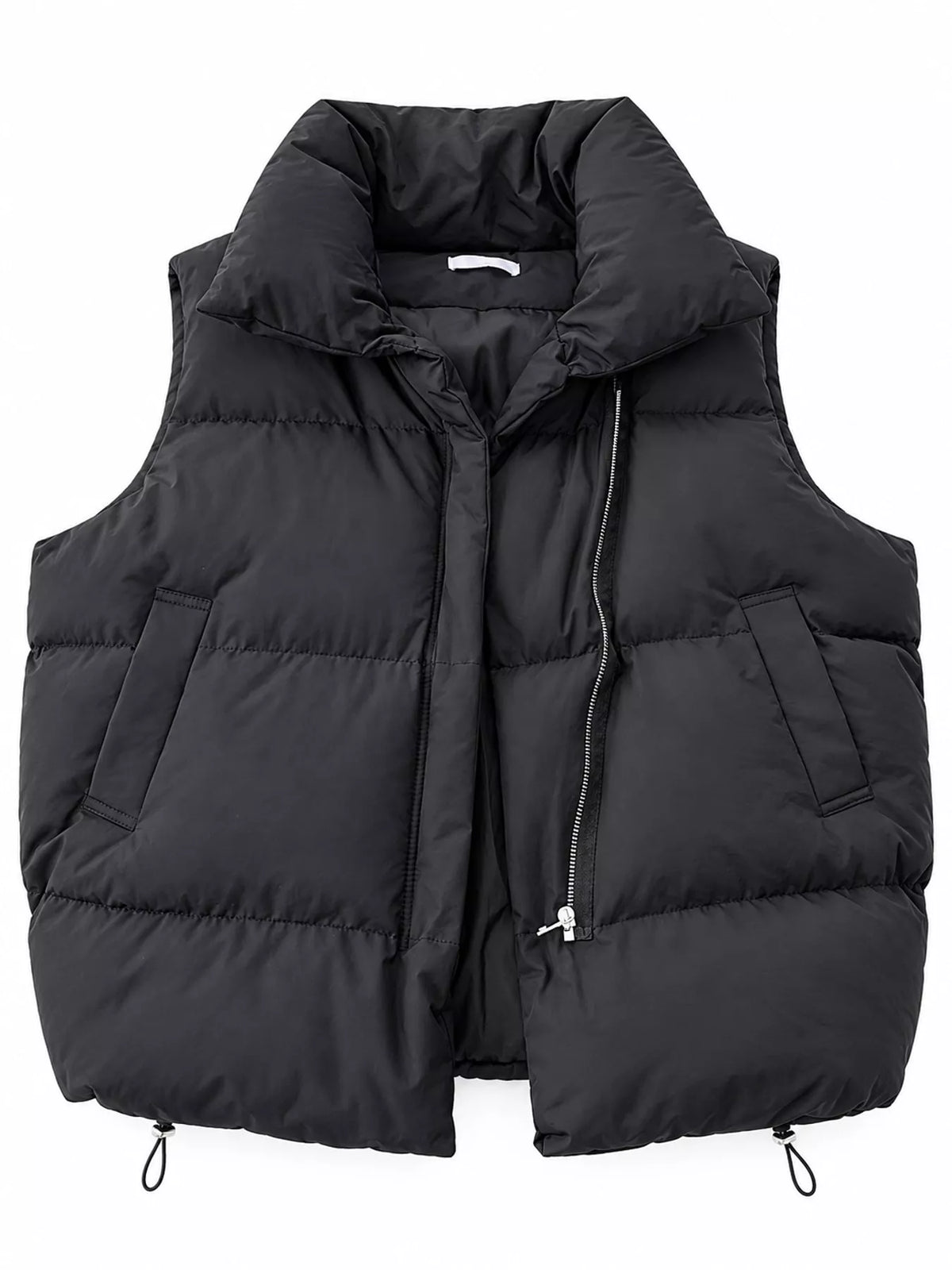 Stand-Up Collar Puffer Vest Coat