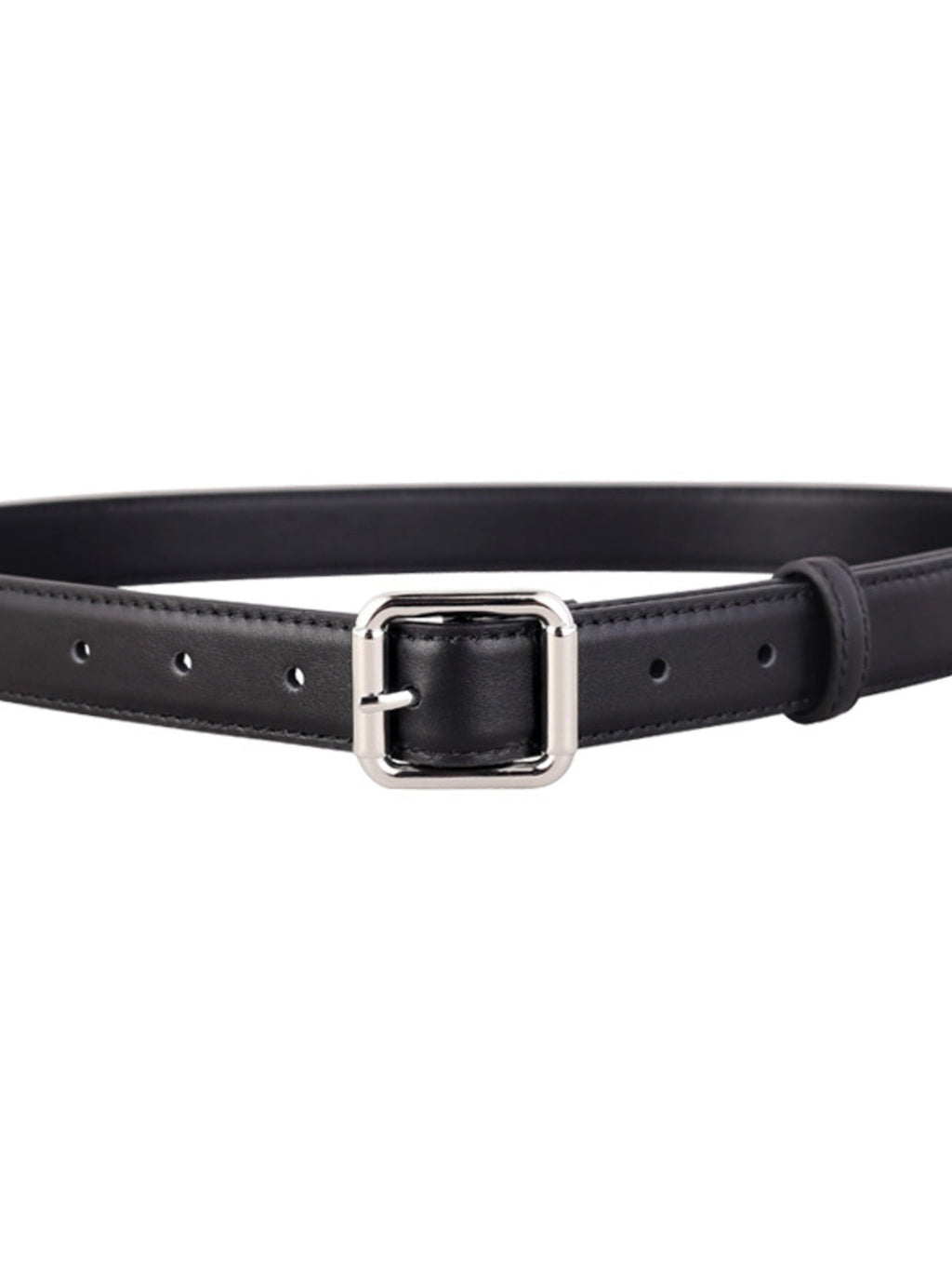 Square Buckle Leather Belt