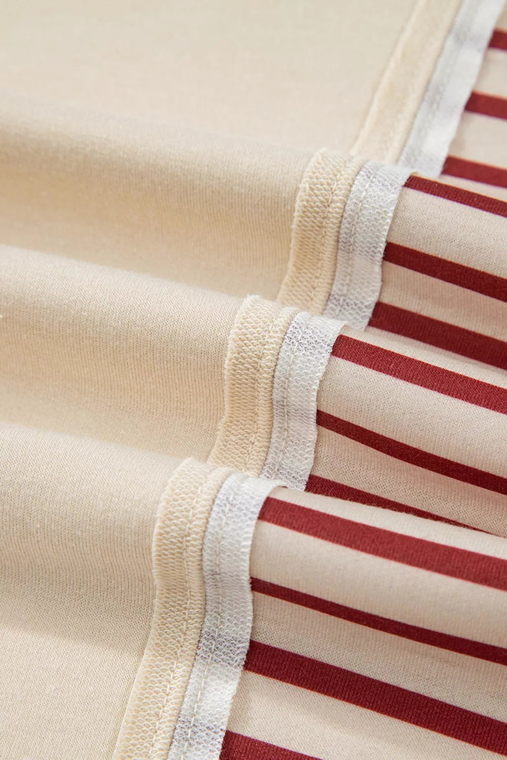 Slit Striped Long Sleeve Sweatshirt