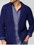 Men's Plus Size Button Up Long Sleeve Cardigan