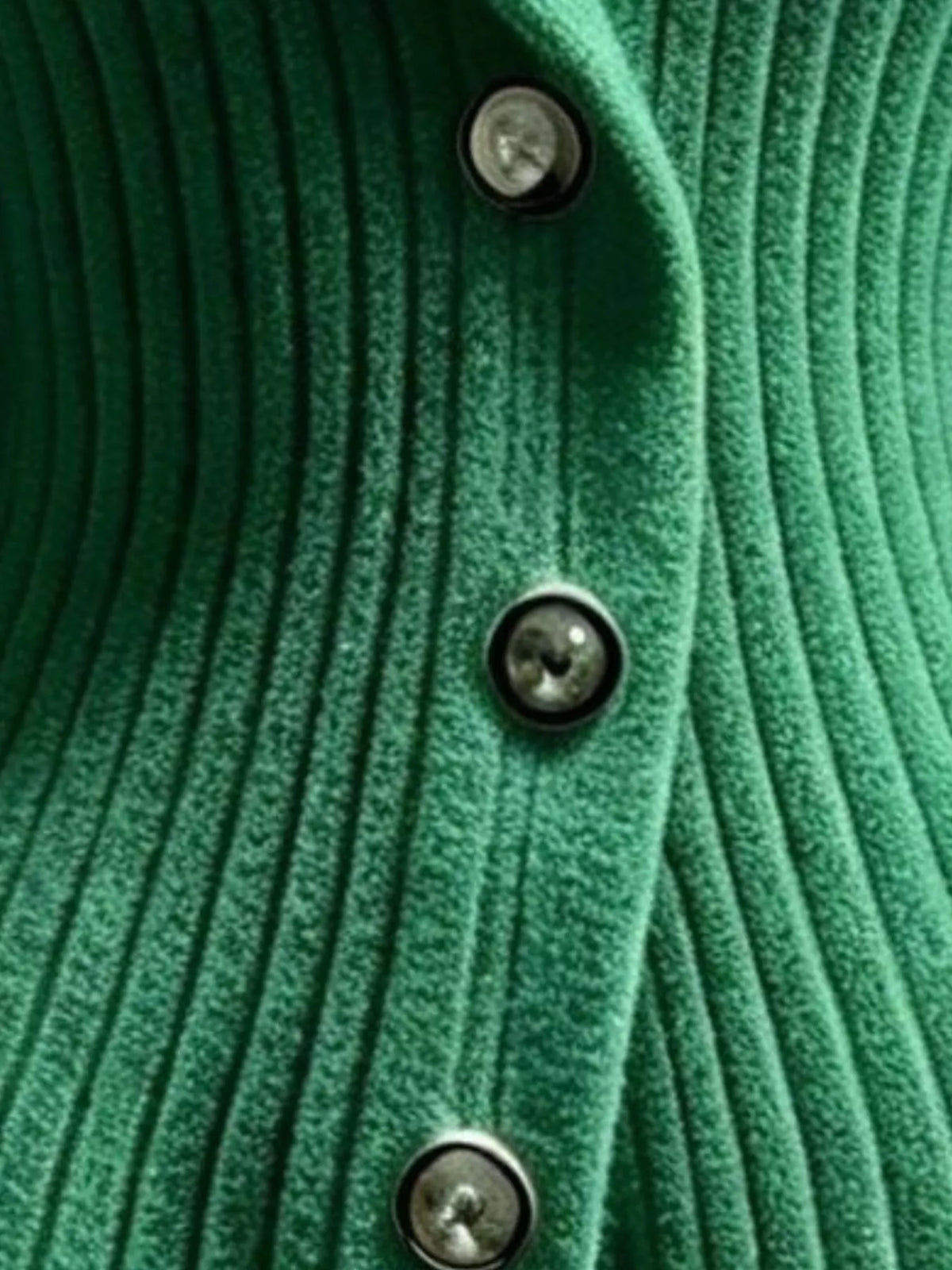 Full Size Ribbed Knit Button-Down Front Cardigan Plus Size